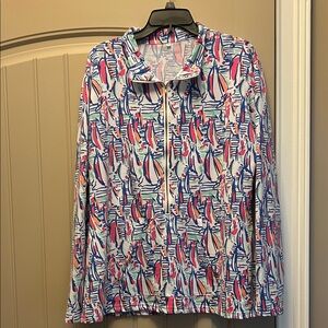 Colorful Sailboat Print Pullover